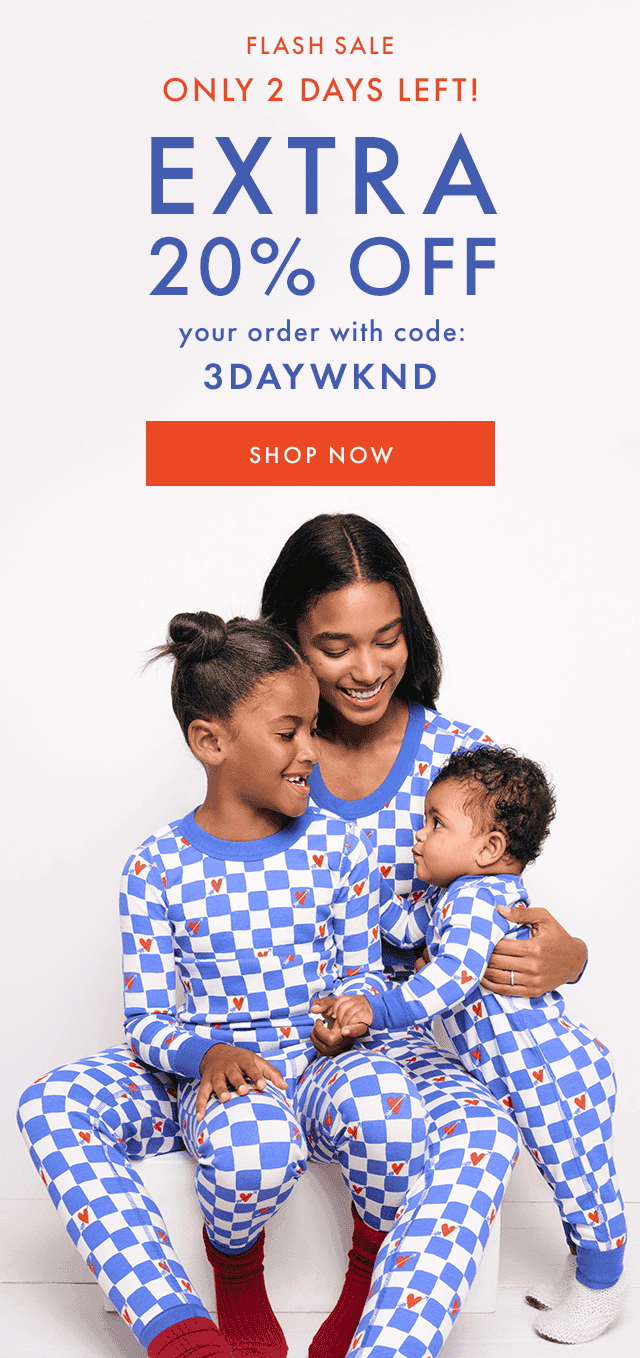 FLASH SALE ONLY 2 DAYS LEFT! EXTRA 20% OFF your order with code: 3DAYWKND | SHOP NOW