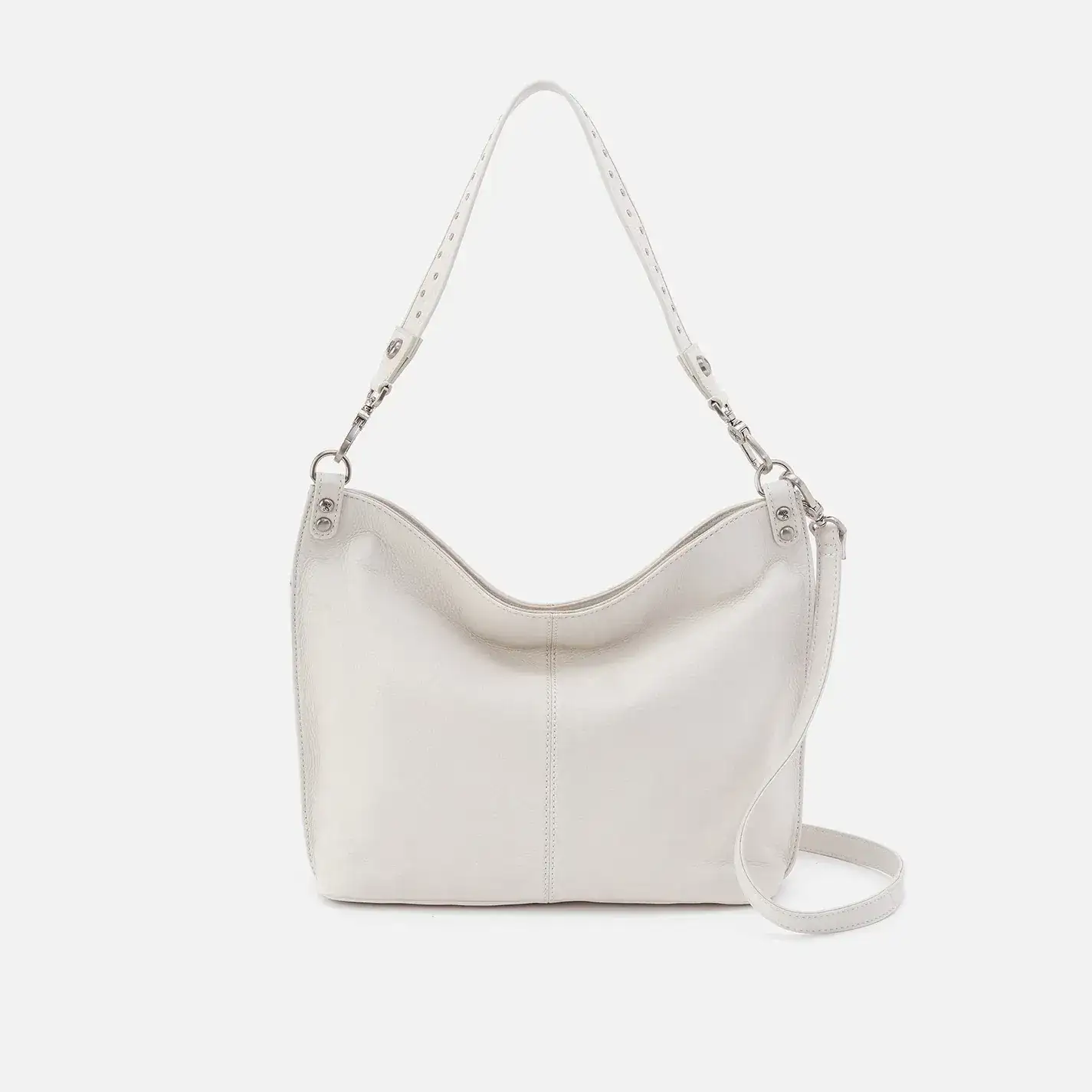 Image of Pier Shoulder Bag in Pebbled Leather - White