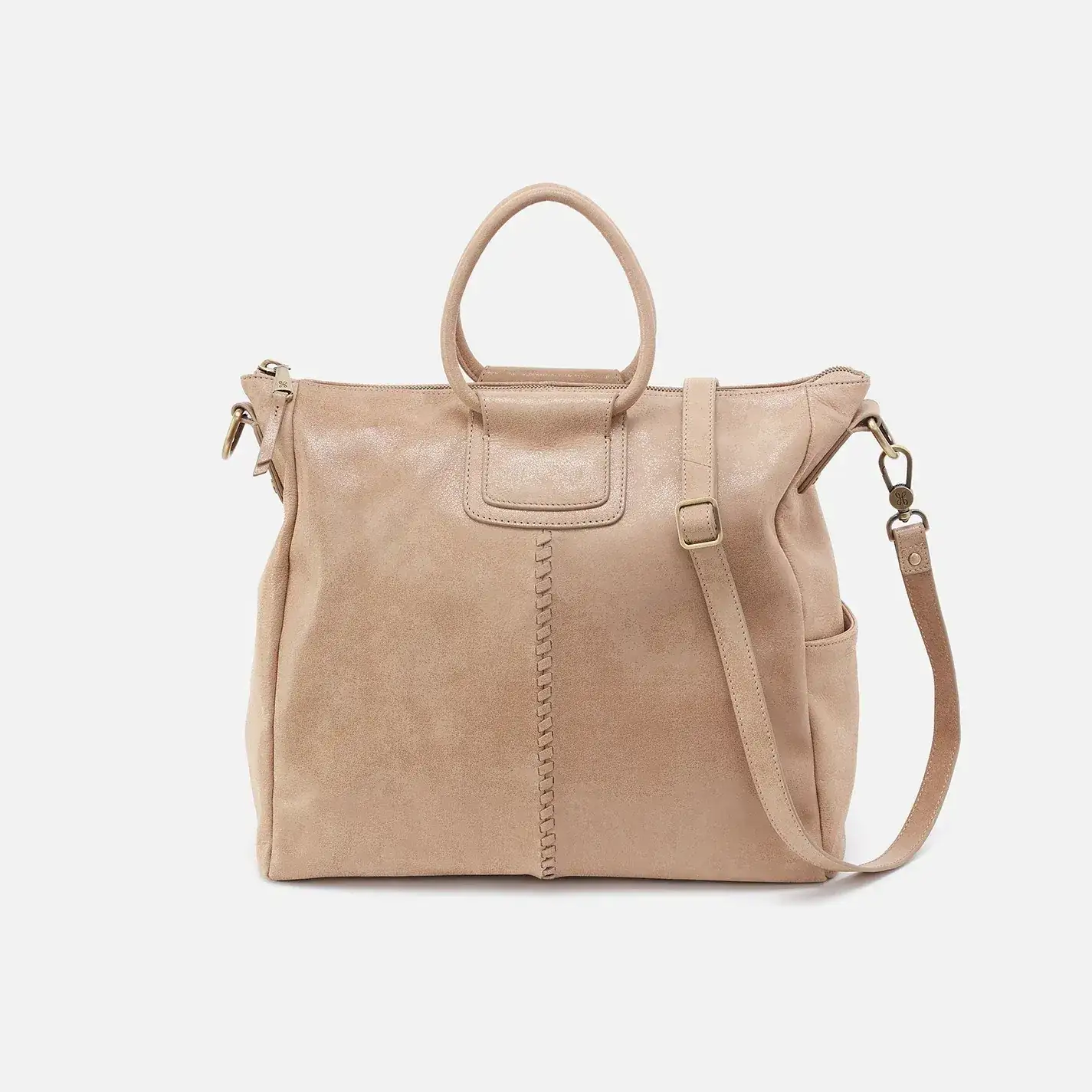 Image of Sheila Large Satchel in Buffed Leather - Irish Creme