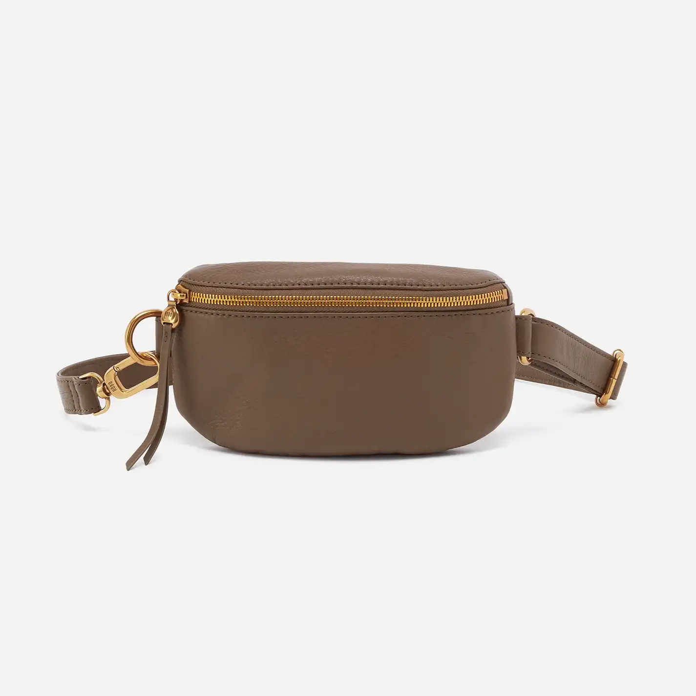 Image of Fern Belt Bag In Pebbled Leather - Dark Elm