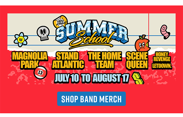 Summer School Concert July 10 to Augusst 17. Shop Band Merch