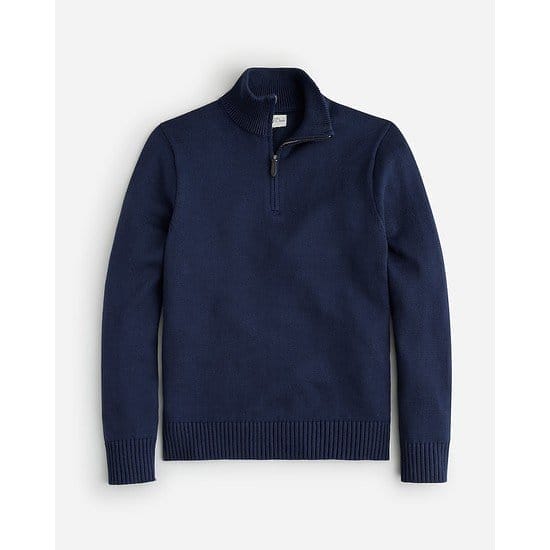 Heritage cotton half-zip sweater