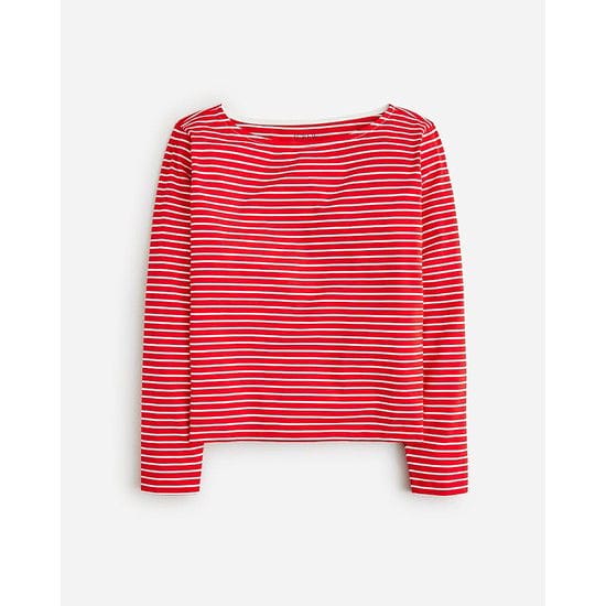 Pima cotton long-sleeve T-shirt in stripe