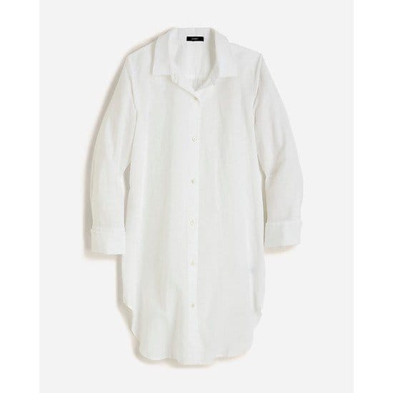 Classic-fit beach shirt in linen-cotton blend