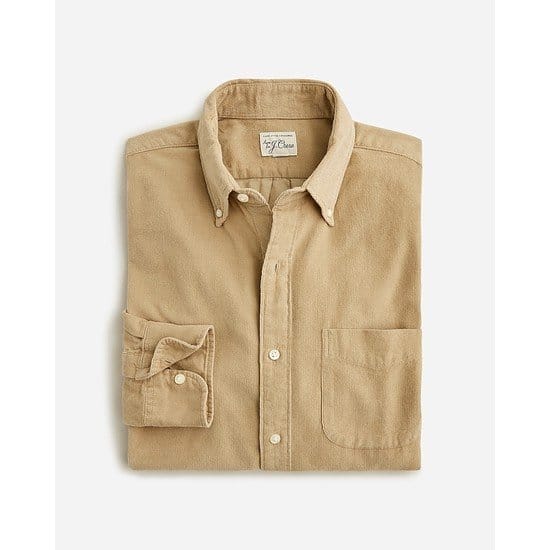 Fine-wale corduroy shirt