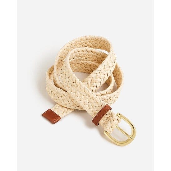 Classic belt in raffia