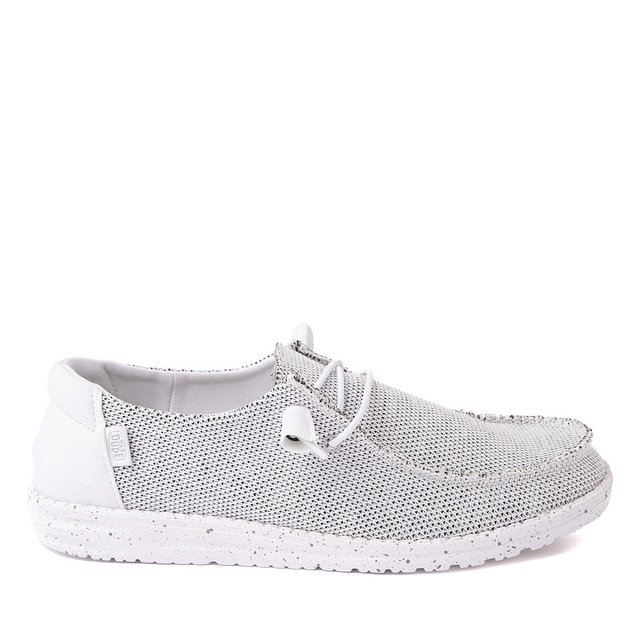 Womens HEYDUDE Wendy Sox Slip-On Casual Shoe - Stone White