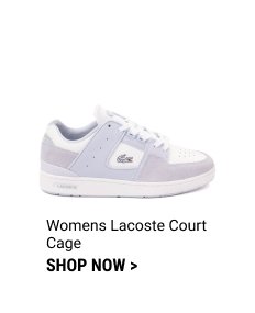 Womens Lacoste Court Cage Athletic Shoe - Light Blue / White 