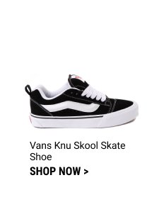 Vans Knu Skool Skate Shoe - Black / True White 