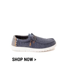 Mens HEYDUDE Wally Coastline Slip-On Casual Shoe - Navy 