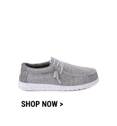 Mens HEYDUDE Wally Sport Casual Shoe - Gray 