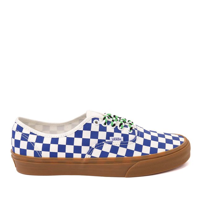 Vans Authentic Checkerboard Skate Shoe - True Blue / White