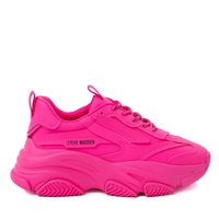 Womens Steve Madden Possession Platform Sneaker - Neon Pink