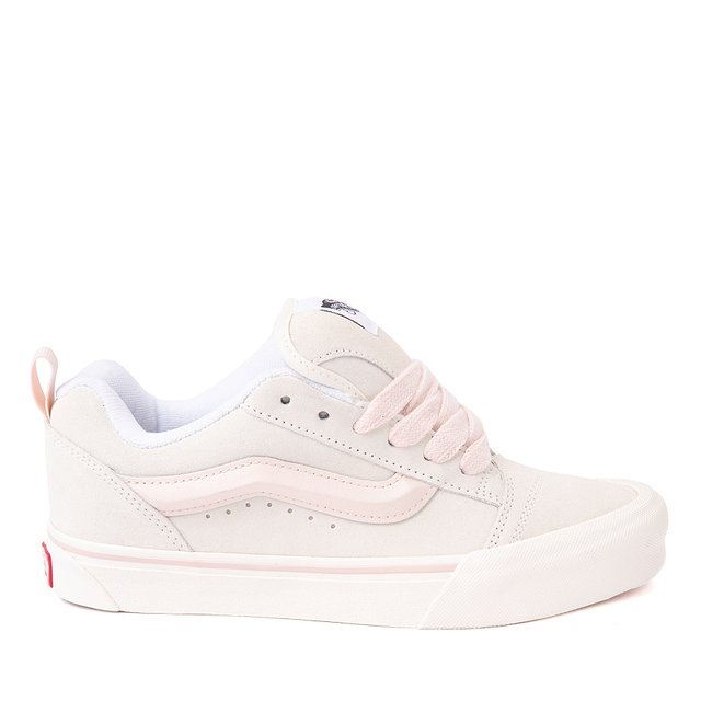 Vans Knu Skool Skate Shoe - White / Pink