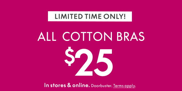 Shop Cotton Bras \\$25