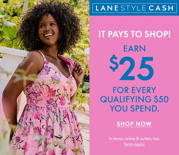 Earn \\$25 for Every \\$50 You Spend