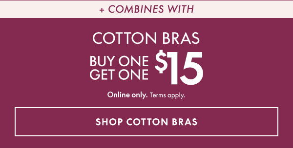 Shop Cotton Bras BOGO \\$15