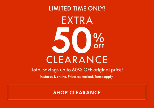 50% Off Clearance