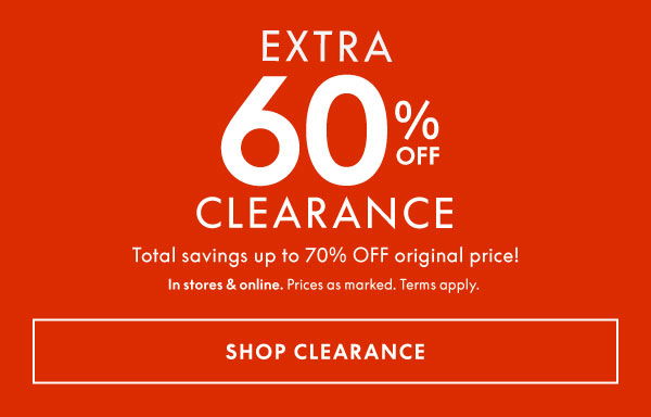 60% Off Clearance