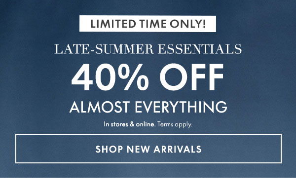 40% Off Almost Everything