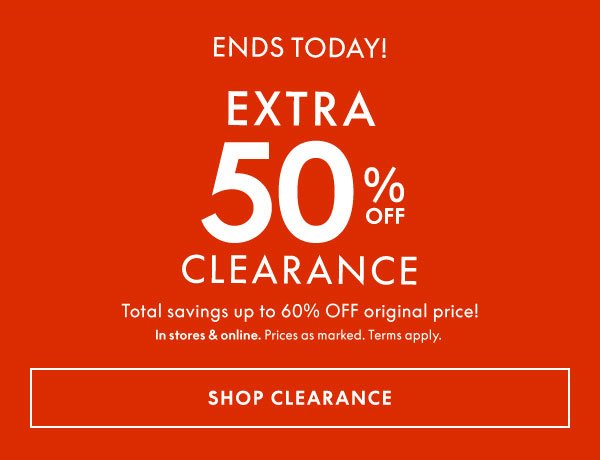 50% Off Clearance