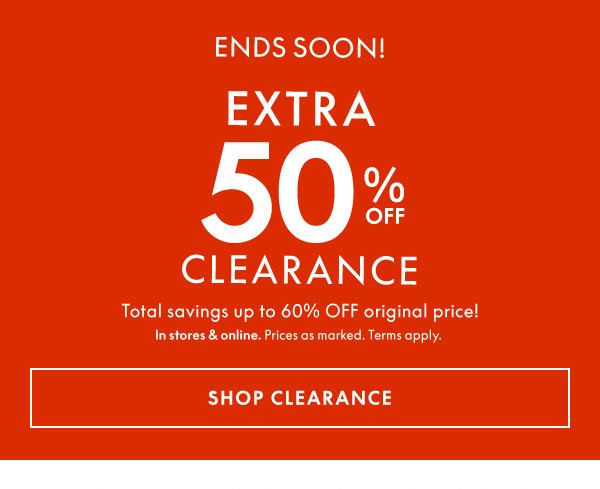 50% Off Clearance