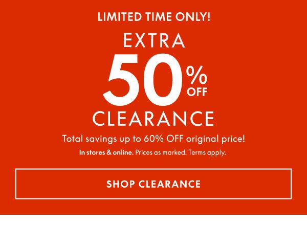 50% Off Clearance