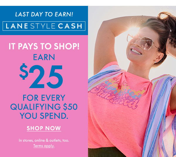 Earn \\$25 for Every \\$50 You Spend