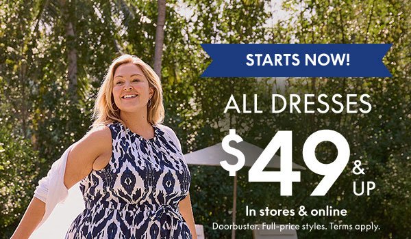 Shop Dresses \\$49 and up