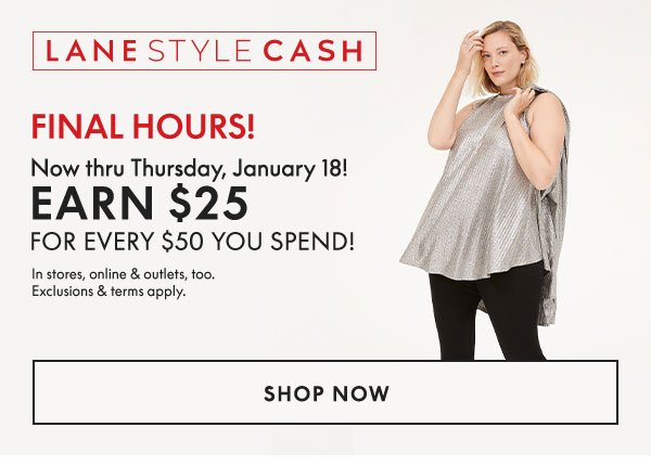 Earn \\$25 for every \\$50 you spend