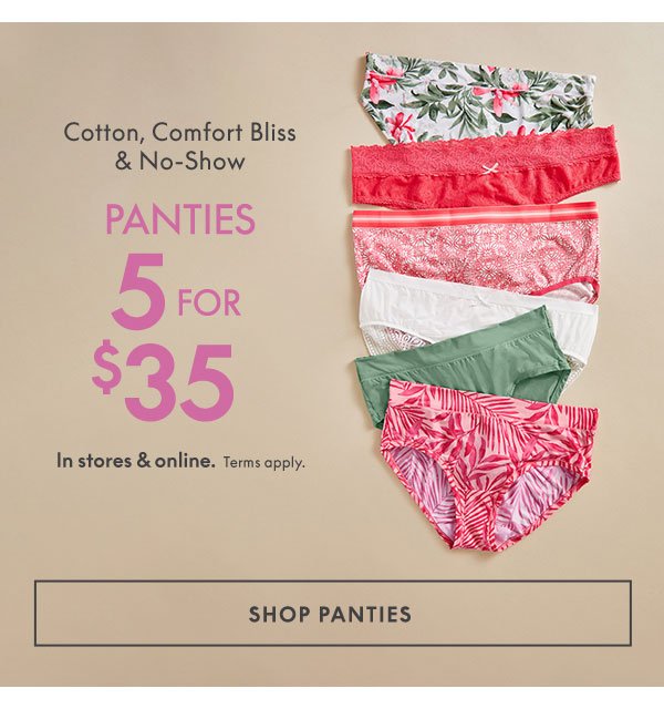 Shop Panties 5 for \\$35