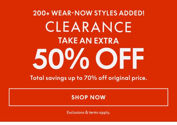 Shop Clearance 50% Off