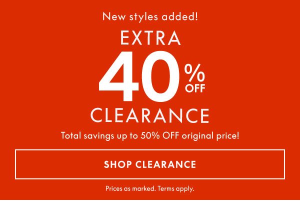 Shop Clearance 40% Off