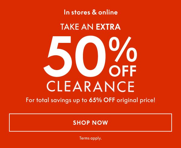 Shop Clearance 50% Off