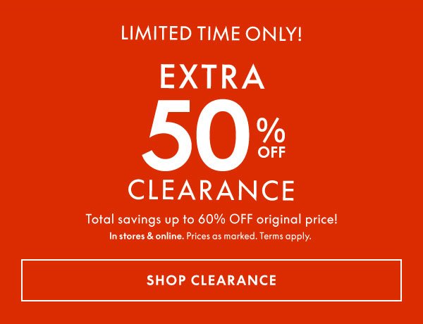 50% Off Clearance