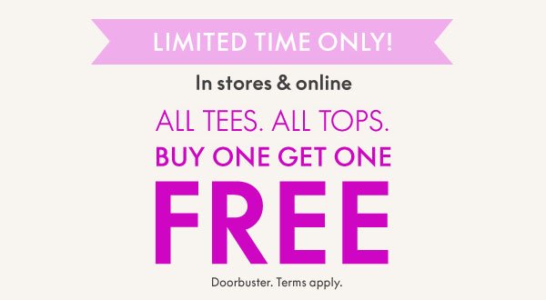 BOGO Free Tops and Tees