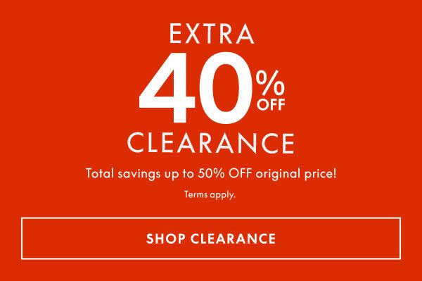 40% Off Clearance