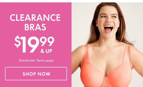 Shop Clearance Bras \\$19.99 and up