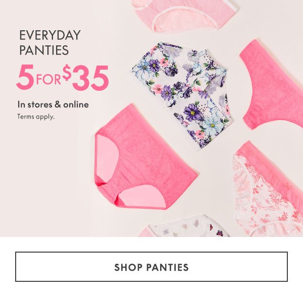 Panties 5 for \\$35