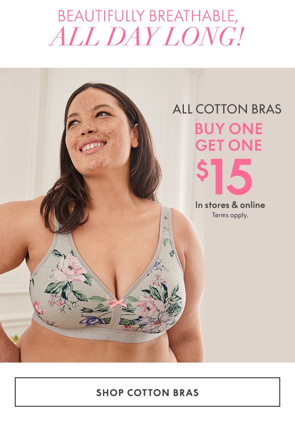 BOGO \\$15 Cotton Bras