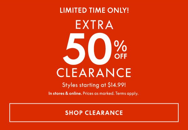 50% Off Clearance