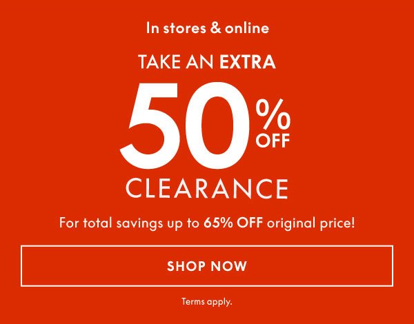 Shop Clearance 50% Off