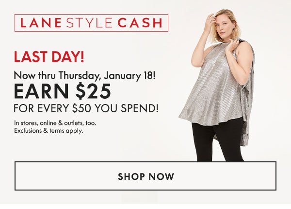 Earn \\$25 for every \\$50 you spend