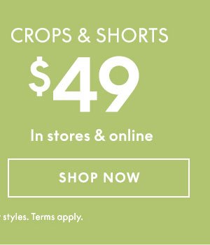 Shop Shorts and Crops \\$49