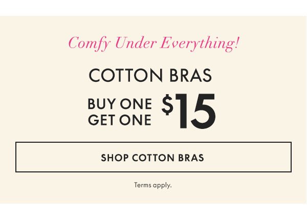 Shop Cotton Bras BOGO \\$15