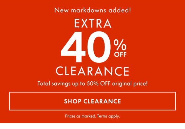 Shop Clearance 40% Off