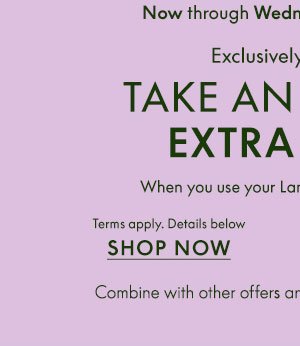 Take an Extra 10% when you use your Lane Bryant Credit Card