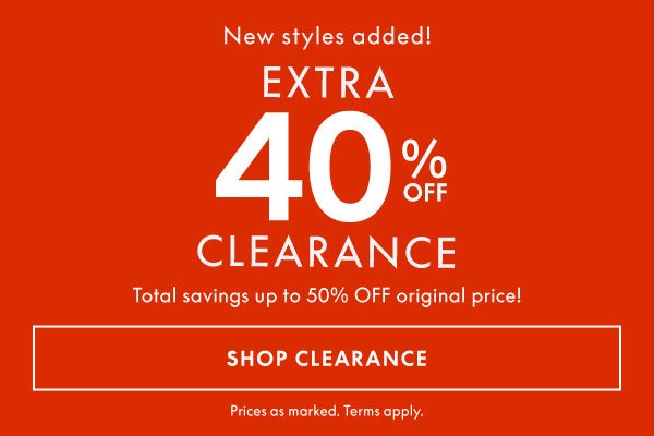 Shop Clearance 40% Off