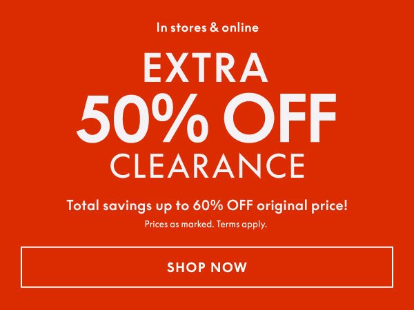 50% Off Clearance