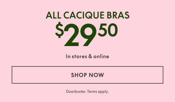 All Bras \\$29.50